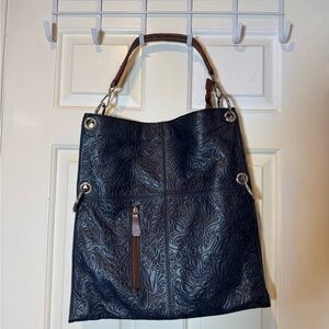Elegant Embossed Italian Leather Purse